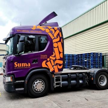 Photograph of a Suma Wholefoods' BioGas Truck