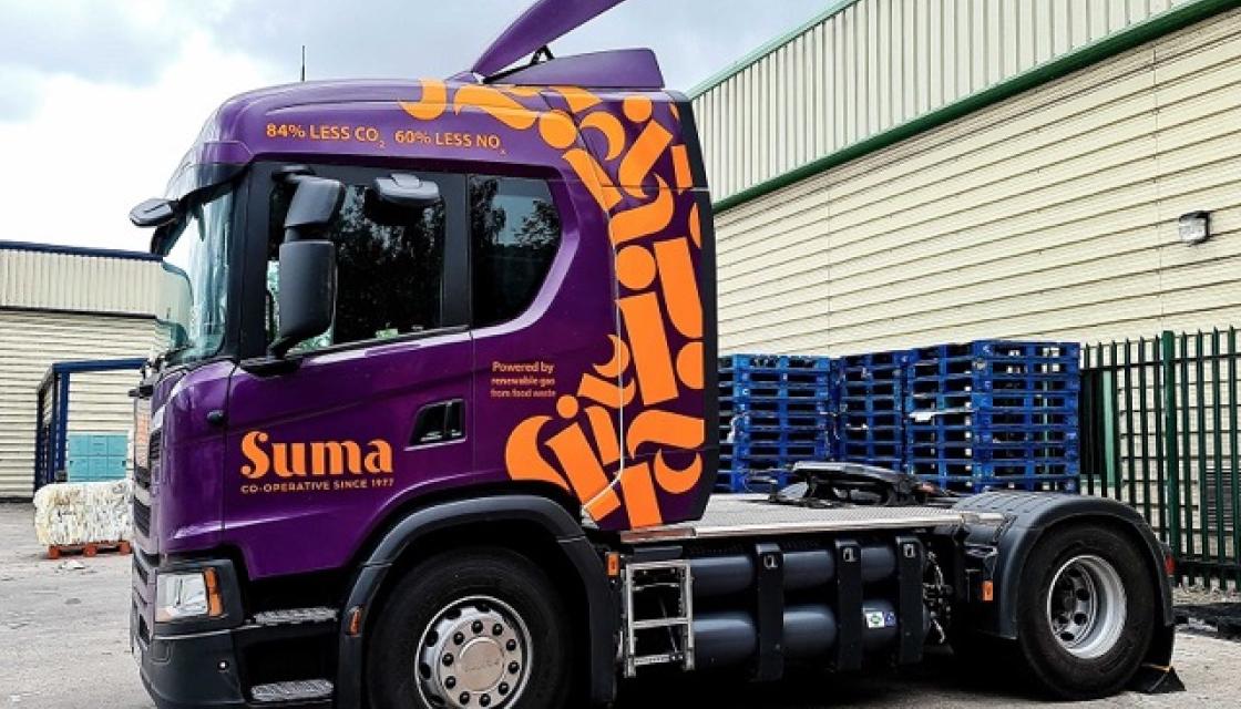 Photograph of a Suma Wholefoods' BioGas Truck