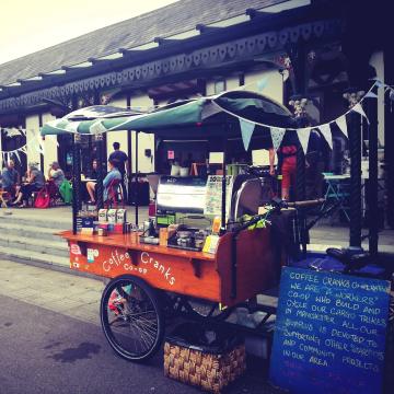 A Coffee Cranks cart