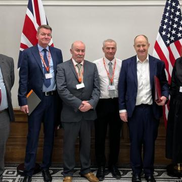 Photograph following Post Office discussions involving Kevin Hollinrake MP and representatives from the CWU, Voice of Postmaster, and Co-operatives UK