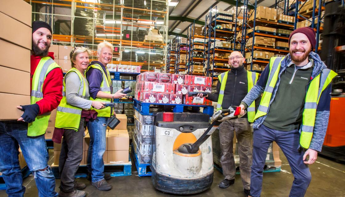 Group of warehouse workers