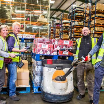 Group of warehouse workers